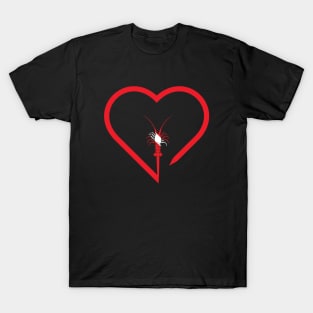 Scuba Dive Florida Spiny Lobster Heart T-Shirt